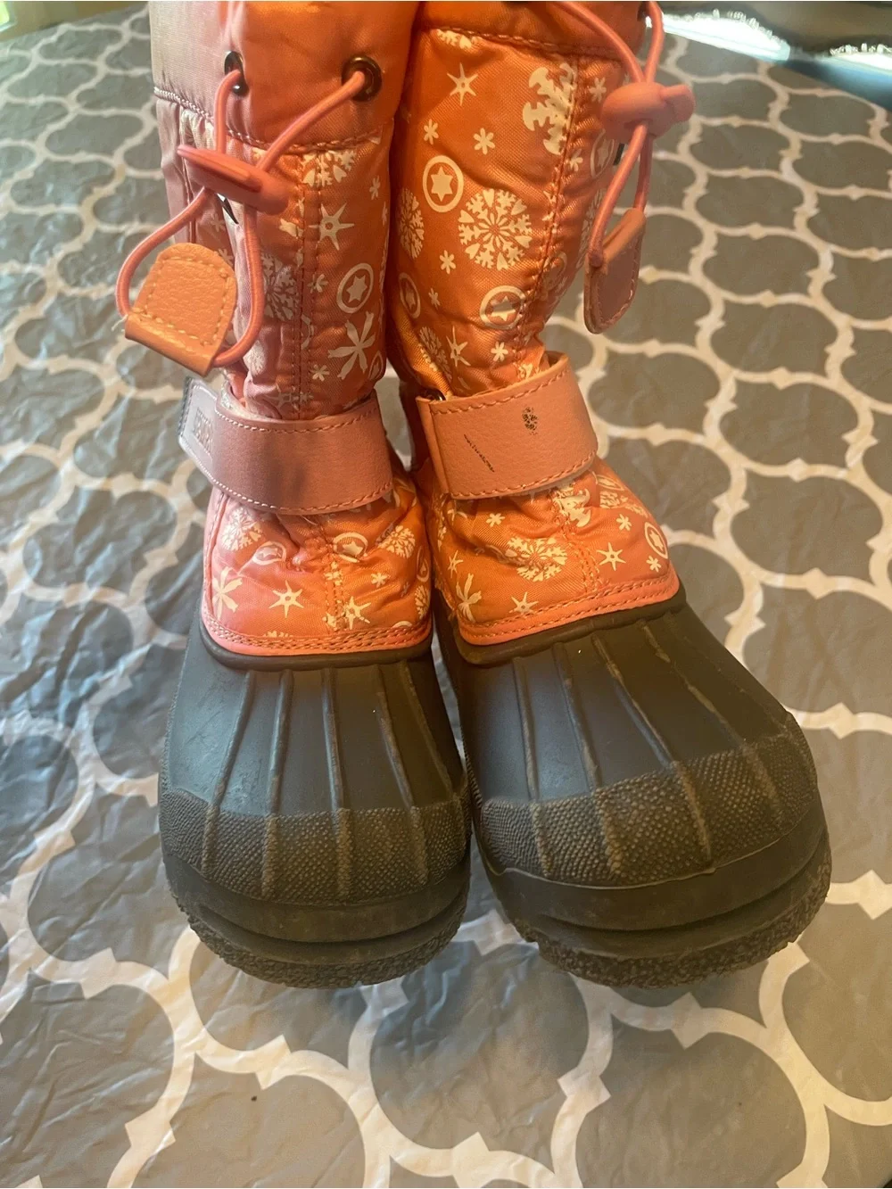 Dream pairs pink winter snow waterproof outdoor boots sz 12 girly fun